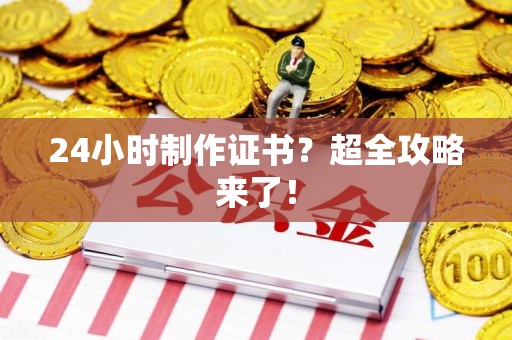 新余24小时制作证书？超全攻略来了！